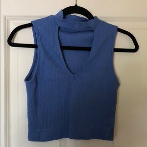 Blue crop top